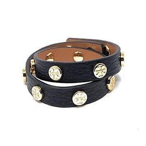 Tory Burch double leather strap bracelet